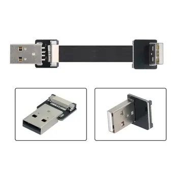 Chenyang Up Угловой кабель USB 2.0 типа A для передачи данных Типа A Плоский тонкий гибкий кабель 90 Градусов для FPV, диска, сканера и принтера 12