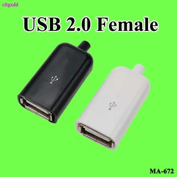 cltgxdd 2 шт. Тип A Женский USB 4-контактный разъем-розетка С черно-белой пластиковой крышкой