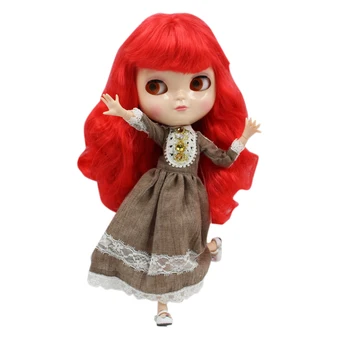 DBS ICY Doll joint body рыжие вьющиеся волосы фабрика подходит для косметического ремонта своими руками BJD Toys BL1061 1