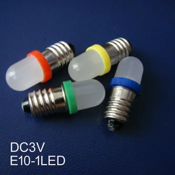 DC 3V E10 light, E10 3V матовый светодиодный светильник, E10 3V Световой индикатор, E10 3V светодиодная лампа, E10 лампа 3V, бесплатная доставка 500 шт./лот 6