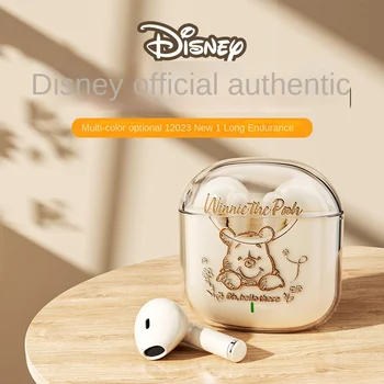 Disney Пух Медведь Беспроводные Bluetooth Наушники Микки Маус Минни Маус Стереонаушники с зарядным устройством Наушники Подарок девушке