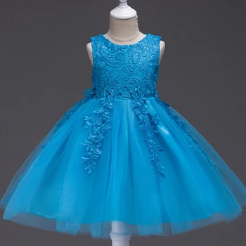 Dreamgirl Трапециевидное платье с цветочным узором для девочек С аппликацией, Платье для свадебной вечеринки, Кружевное платье принцессы Длиной до колен, платье для маленьких девочек, бальное платье