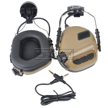 EARMOR Тактическая Гарнитура M31H MOD3 С Защитой Слуха Softair Авиационные Наушники для Шлемов FAST MT