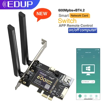 EDUP Беспроводная сетевая карта Переключатель Сброса питания компьютера Bluetooth4.2 WiFi Адаптер приложение Пульт Дистанционного Управления ПК Включение или выключение карты PCIe LAN 15