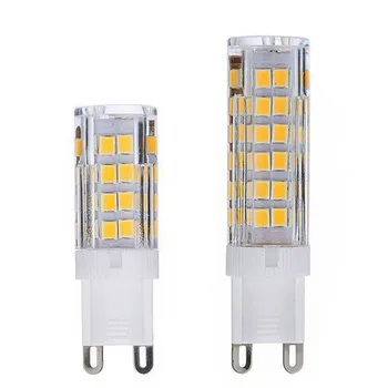 G9 светодиодная лампа AC220V 5 Вт 7 Вт 9 Вт 12 Вт керамическая SMD2835 светодиодная лампа теплый/холодный белый прожектор заменяет галогенную лампу 14