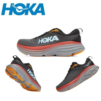 HOKA Оригинальные дорожные кроссовки Bondi 8 Hoka, легкие амортизирующие мужские и женские кроссовки для бега на длинные дистанции, стиль жизни на открытом воздухе 12