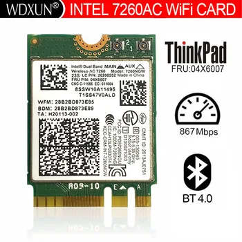 Intel Двухдиапазонная 7260 7260NGW 04X6007 04X6087 WiFi + Bluetooth 4,0 Wifi карта для T440 T540 X240 W540 L440 L540 B40-30 B50-70 13