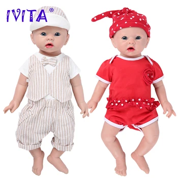IVITA WG1519 48 см 3700 г Реалистичные Силиконовые Куклы Reborn Baby Для Новорожденных, Реалистичная Кожа, Мягкая Игрушка для раннего Образования для Детей 11