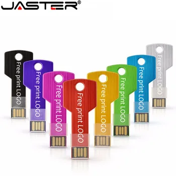 JASTER USB 2.0 новый mater 11 цветов ручка-накопитель металлический ключ карта памяти 4 ГБ 16 ГБ 64 ГБ USB флэш-накопитель модные ключи логотип клиента 6