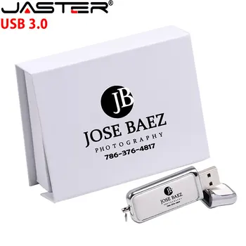 JASTER Кожаные USB 3,0 Флэш-накопители 128 ГБ С цветной Печатью, Флеш-накопитель 64 ГБ с Бесплатным Пользовательским Логотипом, Memory Stick 32G, Креативный Деловой Подарок 9