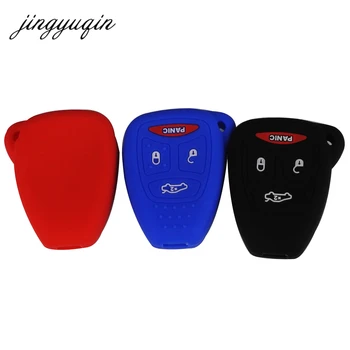 jingyuqin 30 шт./лот Силиконовый 4-кнопочный чехол для дистанционного ключа Fob Защитный чехол для Jeep/Dodge/Chrysler 8