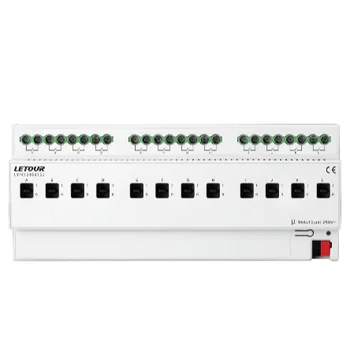 KNX / EIB 12-канальный 20A модуль интеллектуального выключателя света Интеллектуальная Гостиничная система KNX Smart Home System 9