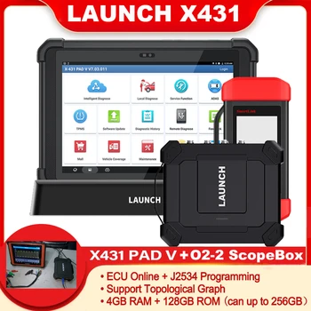 LAUNCH X431 O2-2 Осциллограф Scopebox USB DC Цифровой 4-Канальный и PAD V OBD Автомобильный Диагностический Инструмент Для решения сложных электрических неисправностей 16