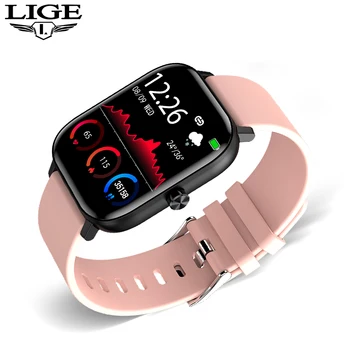 LIGE Новые Смарт-часы Женские Новые Bluetooth Call Full Touch Фитнес-Трекер для Измерения Артериального Давления Смарт-Браслеты Спортивные Часы Reloj Mujer 8
