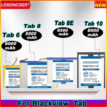 LOSONCOER 8800 мАч Для Blackview Tab 6, для Blackview Tab 8, 8E Tab 10 Аккумулятор Для планшетных ПК 1