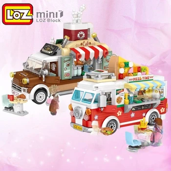 LOZ новый продукт сборка строительного мини-блока модель автомобиля пицца автобус автомобиль streetmini игрушка для детей и взрослых в подарок 2