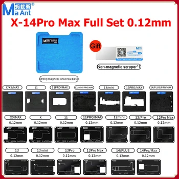 MaAnt Для материнской платы iPhone X-14 Pro MAX Среднего Слоя Магнитная Платформа для Реболлинга BGA A8-A16 CPU Оловянный Шаблон Для Пайки Приспособление 11