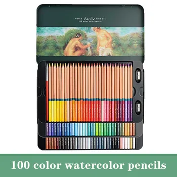 Marco акварельные карандаши масляный набор карандашей 120/100 art профессиональные цветные карандаши цветные свинцовые мелки принадлежности для рисования 4