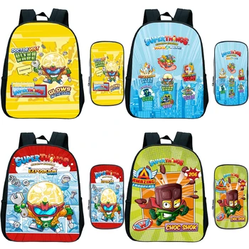 Mochila Малыш Superzings7 Мини Рюкзак для детского сада с Сумкой для Ручек Детские Супер Вещи Силовые Машины Рюкзак Детский Подарок Аниме 11