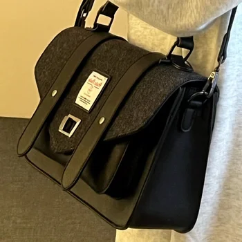 Mohira KHOS Винтажная Женская сумка Nizi в Британском стиле, Портативная сумка через плечо, Клетчатая Маленькая Квадратная Дизайнерская сумка-мессенджер 13