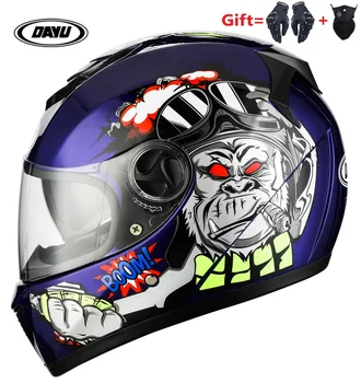 Moto rcycle casco con lente Dual casco de Moto integral moto rbike casco para adultos visores dobles tierra cascos de bicicleta 11