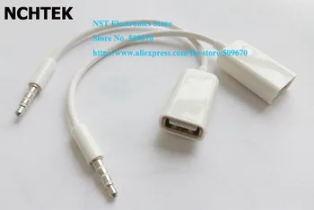 NCHTEK 3,5 мм Автомобильный кабель синхронизации Aux Аудио с USB-разъемом для чтения карт флэш-диска USB /Бесплатная доставка/2 шт. 2