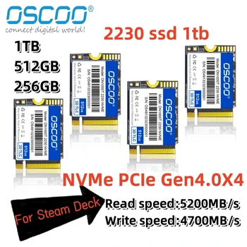 OSCOO SSD M2 2230 NVME PCIE4.0 1 ТБ 512 ГБ 2230 Жестких дисков для SteamDeck Dell HP ASUS Lenovo 5500 МБ/с./С. Жесткий диск Disco Duro 15