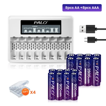 PALO 1,5 В AA + AAA Литий-ионная Аккумуляторная Батарея AA AAA Литий-ионные батареи AAA AA Cell С 1,5 В AA AAA Литиевым зарядным устройством 3