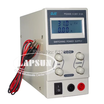 PS3005 Цифровой регулируемый Портативный импульсный источник питания постоянного тока, 30 В, 5 А, ЖК-дисплей Входное напряжение: AC 220 В Выходное напряжение: 0 ~ 30 В 16