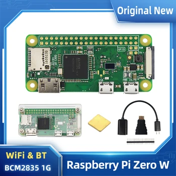 Raspberry Pi Zero с процессором BCM2835 с частотой 1 ГГц, оперативной памятью 512 М, Wi-Fi, совместимый с Bluetooth, Дополнительный корпус для радиатора, Экран, камера, Источник питания 15