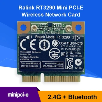 RT3290 150 Мбит/с, Беспроводная сетевая карта 2,4 ГГц, Bluetooth-совместимый Адаптер Wi-Fi 3.0 Half Mini PCI-E для ноутбука Notebook PC 12