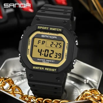 SANDA 2107 Водонепроницаемые Светящиеся Цифровые Часы Военные Спортивные Мужские Наручные Часы Мужские Часы Relogio Masculino relojes para hombre
