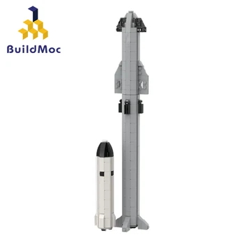 Space X Falcon Супер Тяжелая Ракета-Носитель MOC Строительные Блоки Набор Для Запуска Космического Корабля Кирпичи Игрушки Для Детей Подарок На День Рождения 15