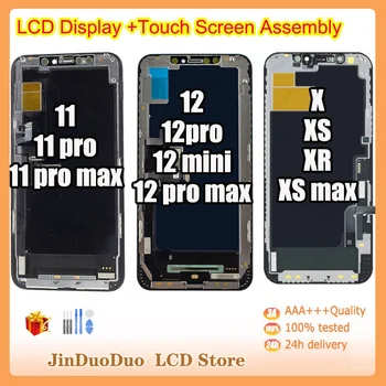 Super Amoled Для iPhone 12 Pro Max ЖК-дисплей с Сенсорным экраном, Дигитайзер Для iPhone 11 Pro Max, Замена ЖК-экрана X XR XS MAX 5