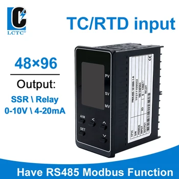 TC/RTD Вход SSR/Реле/4-20 мА Выход 48x96 мм 50 Сегментов Программируемый Рамповый ЖК-дисплей Интеллектуальный Pid-регулятор температуры 10