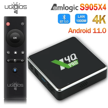 Ugoos X4Q Pro TV BOX Android 11 Smart TV Box S905X4 DDR4 4 ГБ 32 ГБ Wifi 1000 М X4 Куб S905X3 Android IP телеприставка TV BOX 6