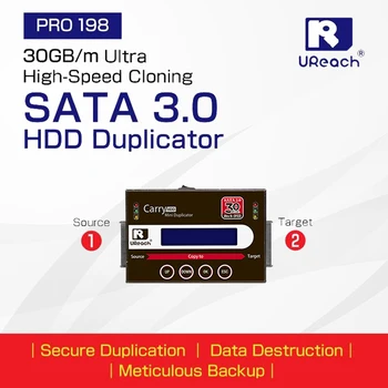 UReach PRO198 Жесткий диск SSD Копировальный аппарат Стиратель данных Дубликатор SATA/IDE/mSATA док-станция для жесткого диска Резервное копирование системы майнинга 6