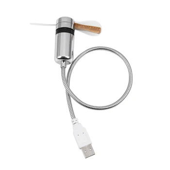 USB-вентиляторы, мини-дисплей времени и температуры, креативный подарок со светодиодной подсветкой, классный гаджет для портативного компьютера