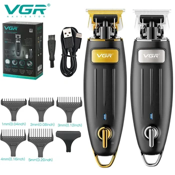 VGR Машинка для стрижки волос, Перезаряжаемый Триммер для волос, Беспроводная Машинка для стрижки волос, Стрижка налысо, Электрическое лезвие 0 мм V-192 6