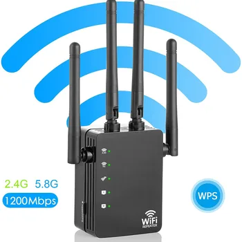 WiFi Расширитель диапазона, Ретранслятор, усилитель сигнала WiFi, 2,4 и 5 ГГц, WiFi Расширитель, усилитель сигнала с точкой доступа/маршрутом 6
