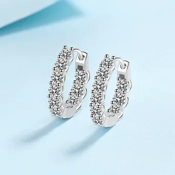 WINWOSQ Классические серьги из мшистого камня 1 карат для женщин, полные бриллиантов, сверкающие бриллиантовые свадебные украшения из стерлингового серебра 925 пробы