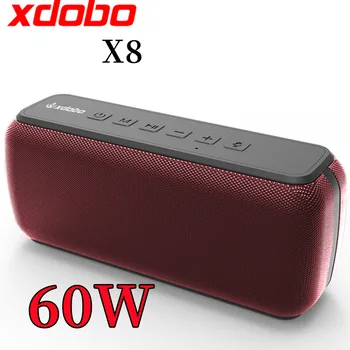 XDOBO X8 60 Вт Беспроводной Bluetooth Динамик Портативная Наружная Водонепроницаемая Звуковая Колонка TWS Сабвуфер 360 Стерео Панель Объемного Звучания