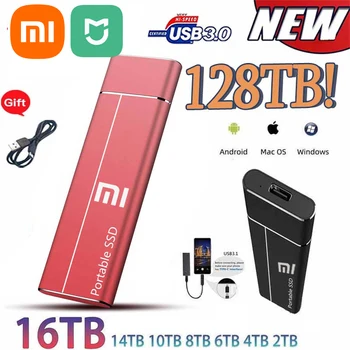 Xiaomi Mijia Портативный USB 3.1 Новый SSD 128 ТБ USB Внешний жесткий диск Внешний жесткий диск Для хранения данных Жесткий диск для ноутбука 11