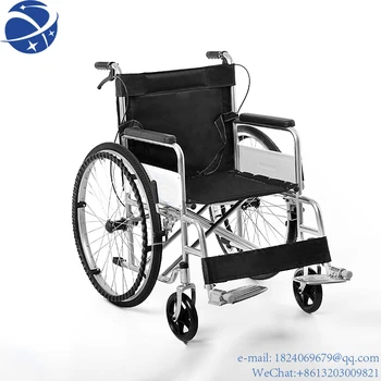 Yun Yimedical manual дешевая складная легкая инвалидная коляска для пациентов с ограниченными возможностями инвалидное кресло-каталка 3