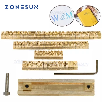 ZONESUN Пользовательский логотип, латунный кожаный штамп, Набор букв, Форма для горячей фольги, медные инструменты для вырезания алфавита, Индивидуальная форма для персонажей DIY 3