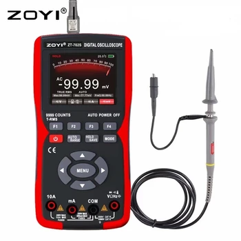 ZOYI ZT702S Цифровой Мультиметр Автоматический True RMS Транзисторный Зонд Multimetro Метр 48 М/С 10 МГц ПК Осциллограф для хранения данных формы сигнала 10