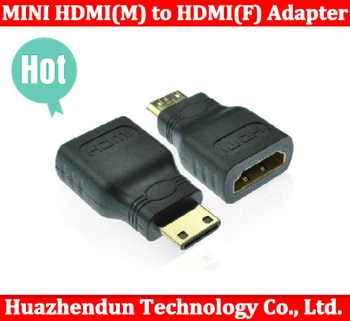 Абсолютно новый 100 шт./лот адаптер MINI HDMI (M)-HDMI (F) MINI HDMI 2 HDMI адаптер высокого качества 6