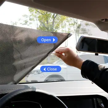 Автомобильный эластичный солнцезащитный козырек, солнцезащитный козырек, автоматически убирающееся лобовое стекло, защита от солнца, внутренние УФ-защитные изоляционные шторы 15