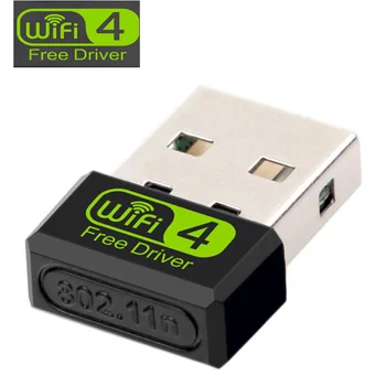 Адаптер Wi-Fi, бесплатный драйвер, сетевая карта USB мини-размера, беспроводной приемник Wi-Fi для компьютера с ОС Windows, ключ Wi-Fi 1