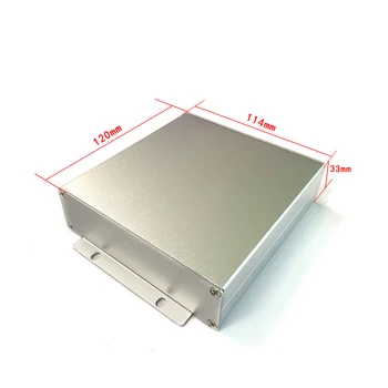 Алюминиевый Корпус 114X33X120mm Корпус Прибора PCB Project Box Чехол DIY Корпус электроники Серебристый 5